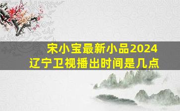 宋小宝最新小品2024辽宁卫视播出时间是几点