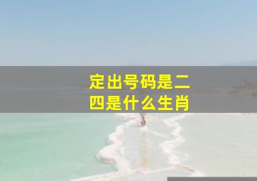 定出号码是二四是什么生肖