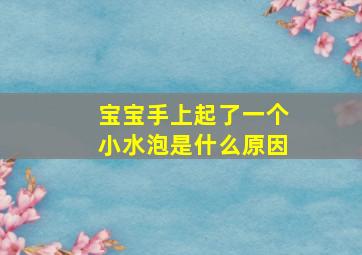 宝宝手上起了一个小水泡是什么原因