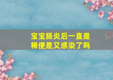 宝宝肠炎后一直是稀便是又感染了吗