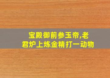 宝殿御前参玉帝,老君炉上炼金精打一动物