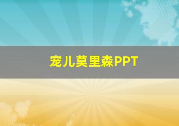 宠儿莫里森PPT