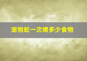 宠物蛇一次喂多少食物