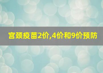 宫颈疫苗2价,4价和9价预防