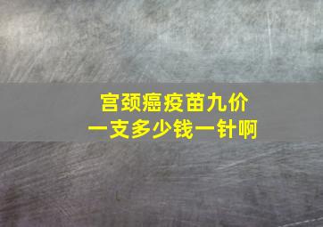 宫颈癌疫苗九价一支多少钱一针啊