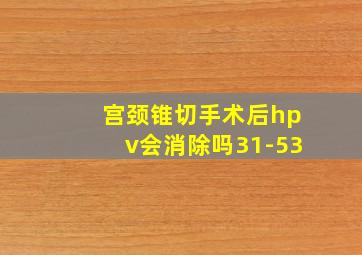 宫颈锥切手术后hpv会消除吗31-53