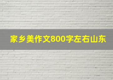 家乡美作文800字左右山东