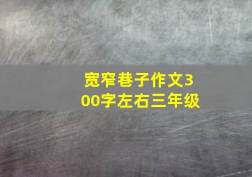 宽窄巷子作文300字左右三年级