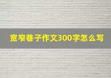 宽窄巷子作文300字怎么写