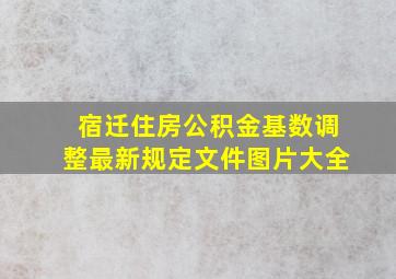 宿迁住房公积金基数调整最新规定文件图片大全