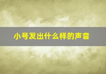 小号发出什么样的声音