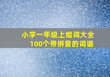 小学一年级上组词大全100个带拼音的词语