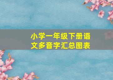 小学一年级下册语文多音字汇总图表