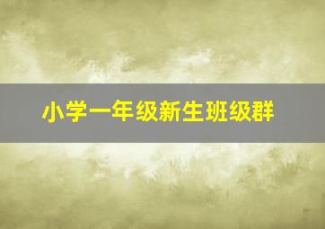 小学一年级新生班级群