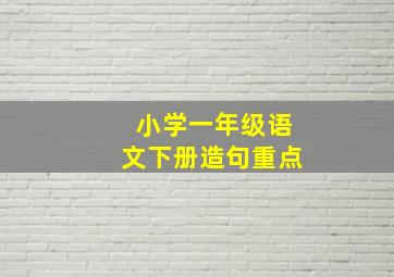 小学一年级语文下册造句重点