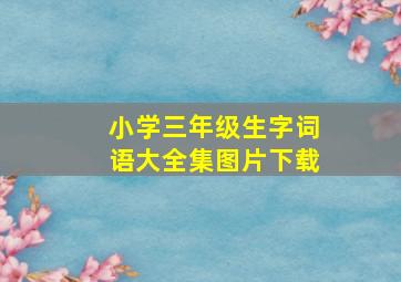 小学三年级生字词语大全集图片下载