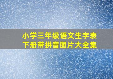 小学三年级语文生字表下册带拼音图片大全集