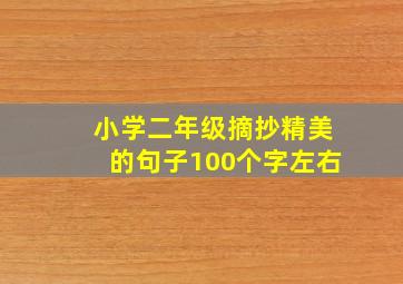 小学二年级摘抄精美的句子100个字左右