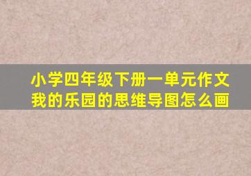 小学四年级下册一单元作文我的乐园的思维导图怎么画