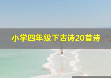 小学四年级下古诗20首诗