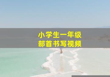 小学生一年级部首书写视频