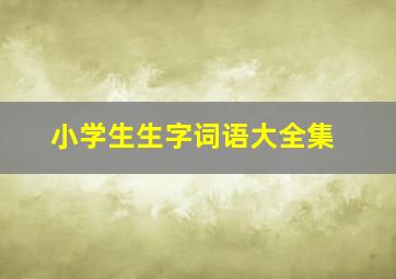 小学生生字词语大全集