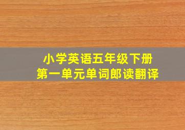 小学英语五年级下册第一单元单词郎读翻译