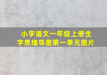 小学语文一年级上册生字思维导图第一单元图片