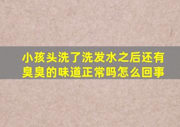 小孩头洗了洗发水之后还有臭臭的味道正常吗怎么回事