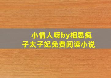 小情人呀by相思疯子太子妃免费阅读小说