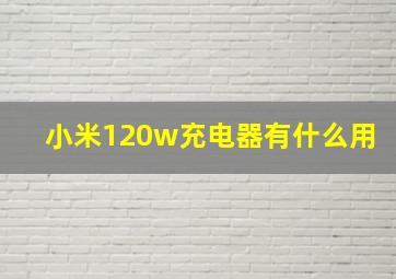 小米120w充电器有什么用