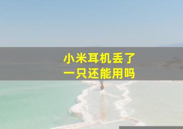 小米耳机丢了一只还能用吗