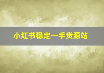 小红书稳定一手货源站