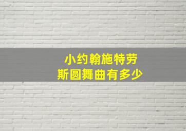 小约翰施特劳斯圆舞曲有多少