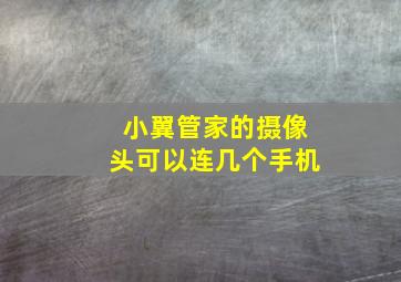 小翼管家的摄像头可以连几个手机