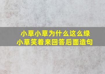 小草小草为什么这么绿小草笑着来回答后面造句