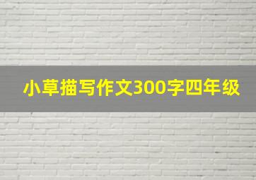 小草描写作文300字四年级