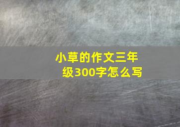 小草的作文三年级300字怎么写