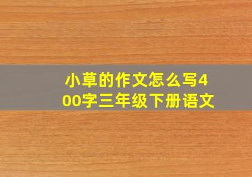 小草的作文怎么写400字三年级下册语文