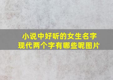 小说中好听的女生名字现代两个字有哪些呢图片