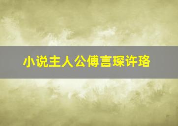 小说主人公傅言琛许珞