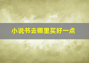 小说书去哪里买好一点