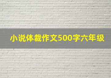 小说体裁作文500字六年级