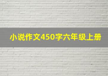 小说作文450字六年级上册