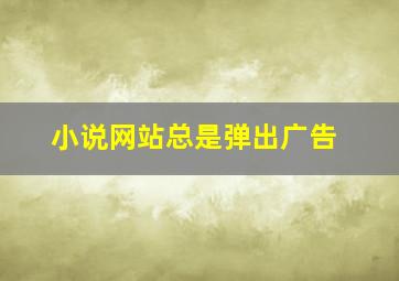 小说网站总是弹出广告