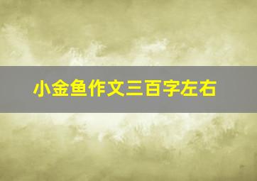 小金鱼作文三百字左右