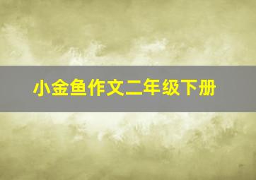 小金鱼作文二年级下册