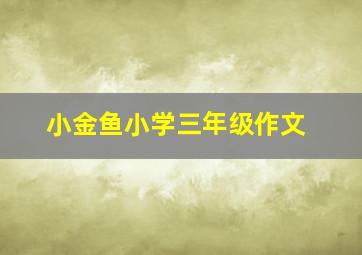 小金鱼小学三年级作文