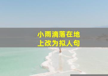 小雨滴落在地上改为拟人句