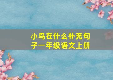 小鸟在什么补充句子一年级语文上册